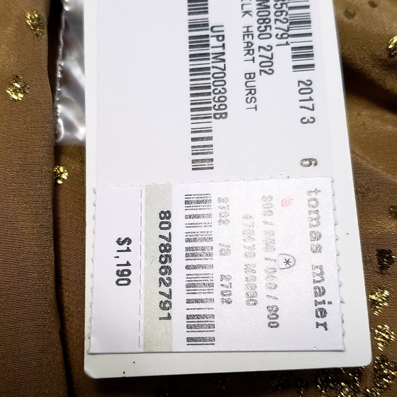 Tomas Maier Silk Heart Burst Dress w/ Tags - Picture 5 of 5